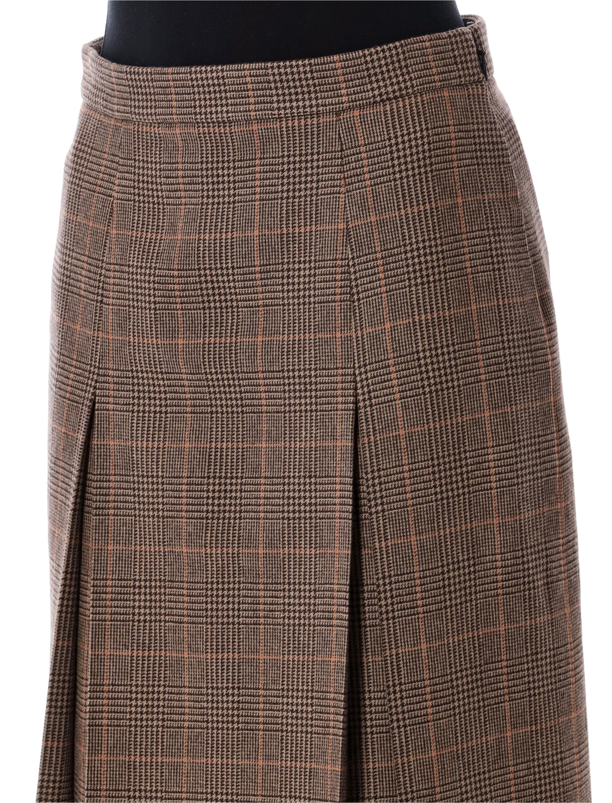 SAINT LAURENT Wool and Cashmere Midi Skirt