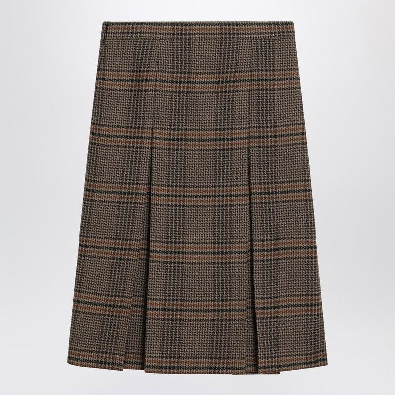 SAINT LAURENT Wool and Cashmere Midi Skirt - Size 38