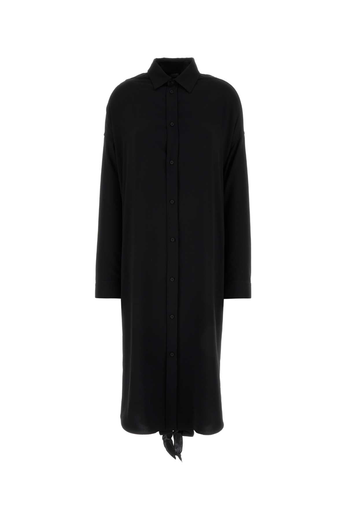 BALENCIAGA Shirt Dress with Intertwined Ribbons