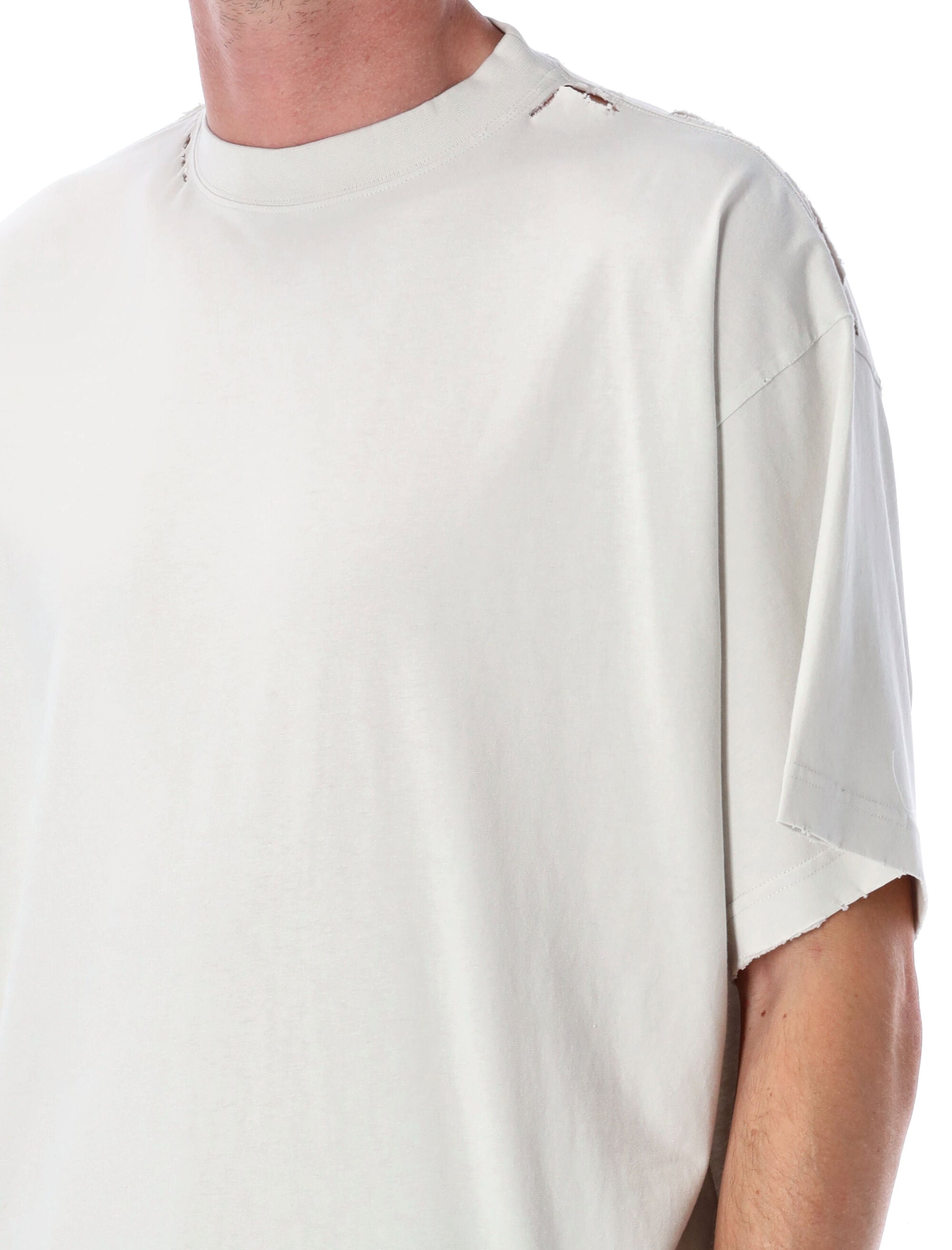 BALENCIAGA Oversized Crewneck T-Shirt with Security Tape Logo