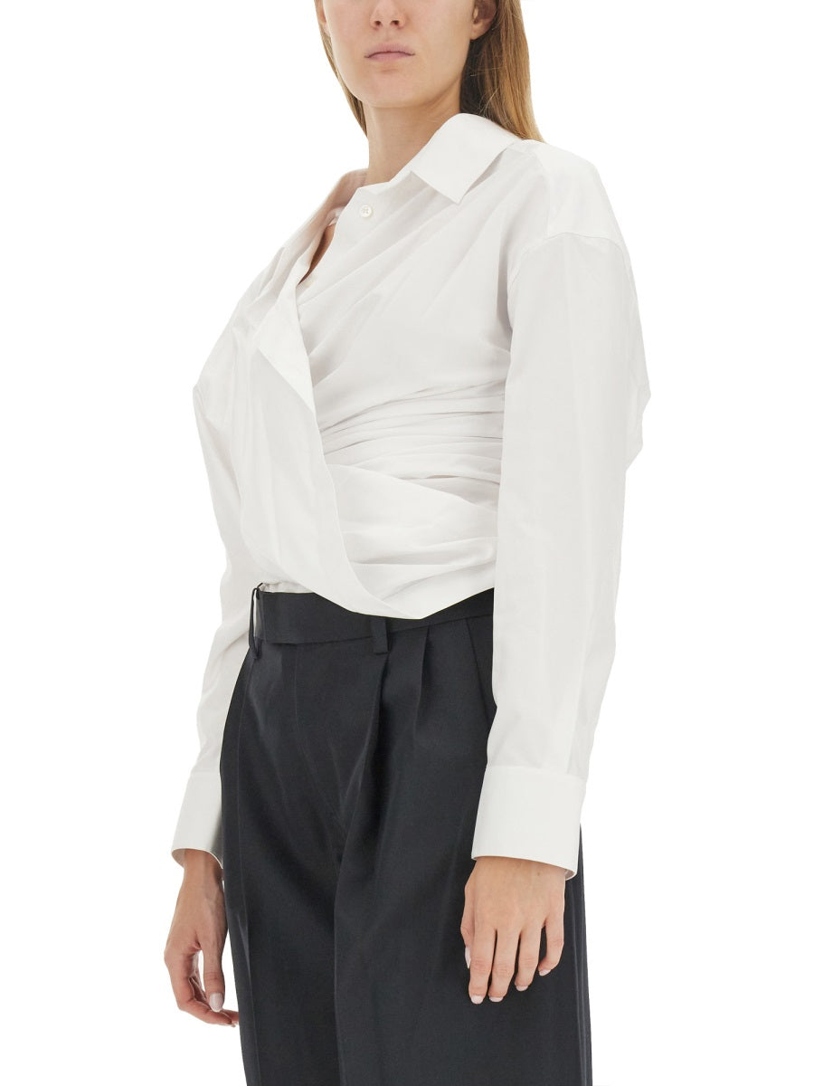 ALEXANDER WANG Draped Shirt - Regular Fit Size 2