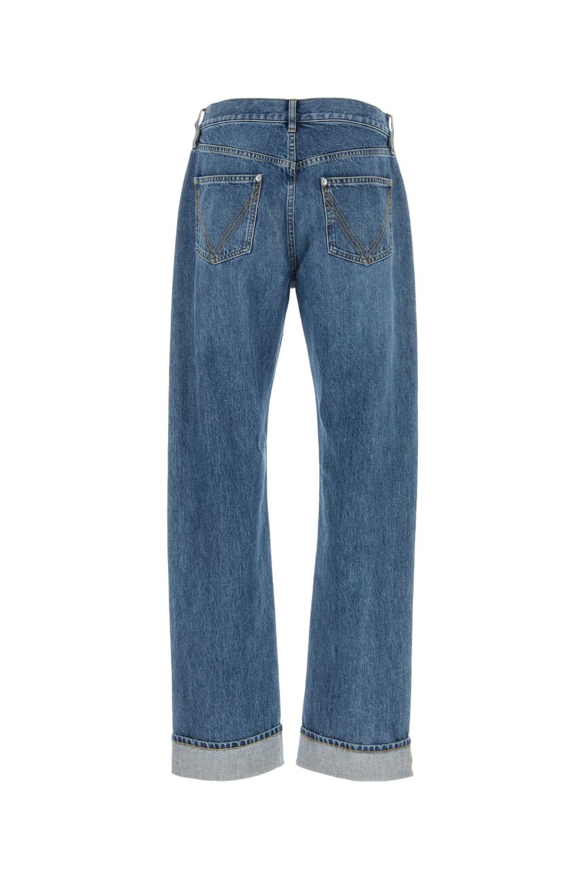BOTTEGA VENETA Men's Intrecciato Detail Denim Jeans