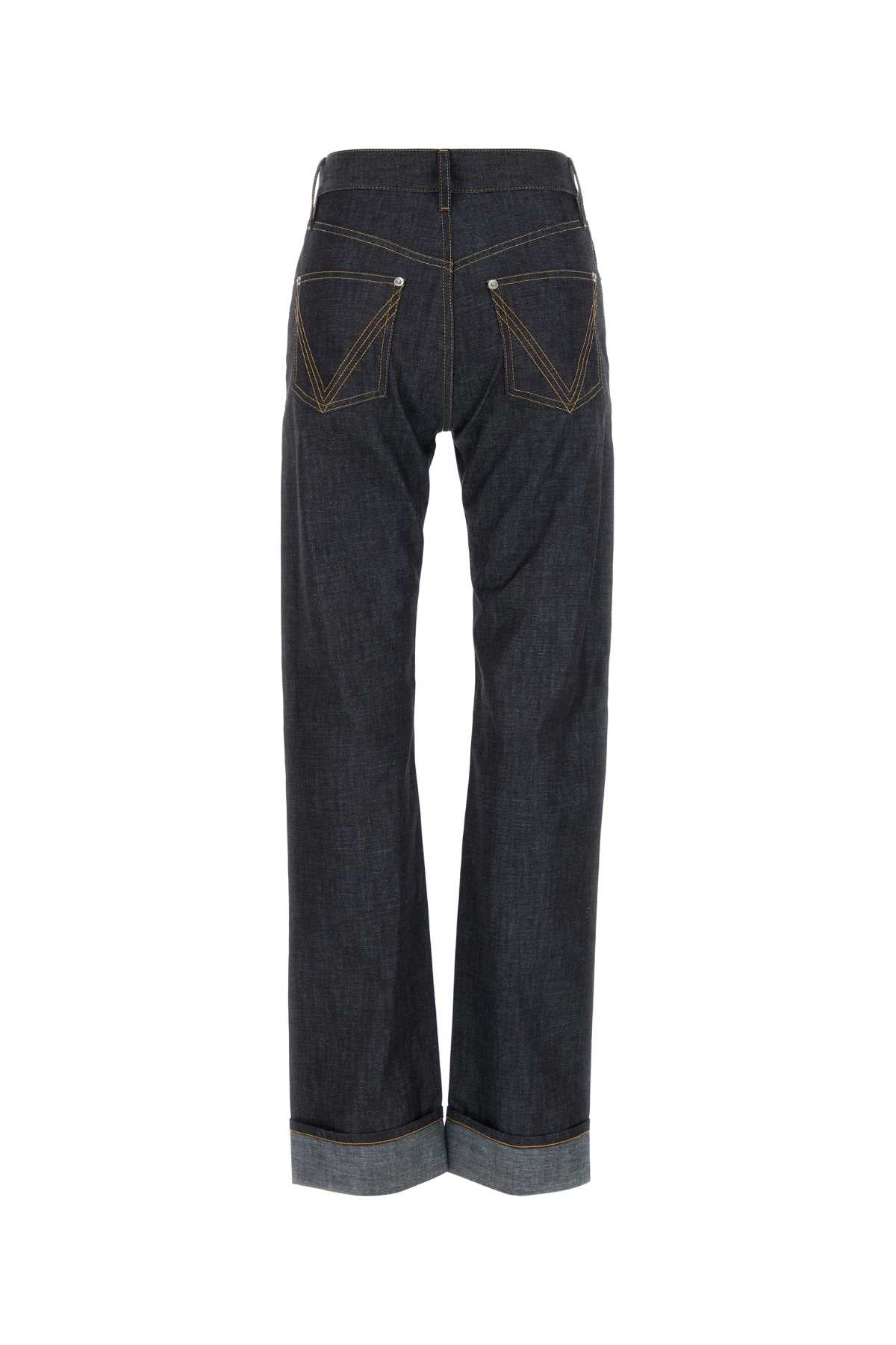 BOTTEGA VENETA 5-Pocket Straight-Leg Jeans with Roll-Up Ankle Cuffs