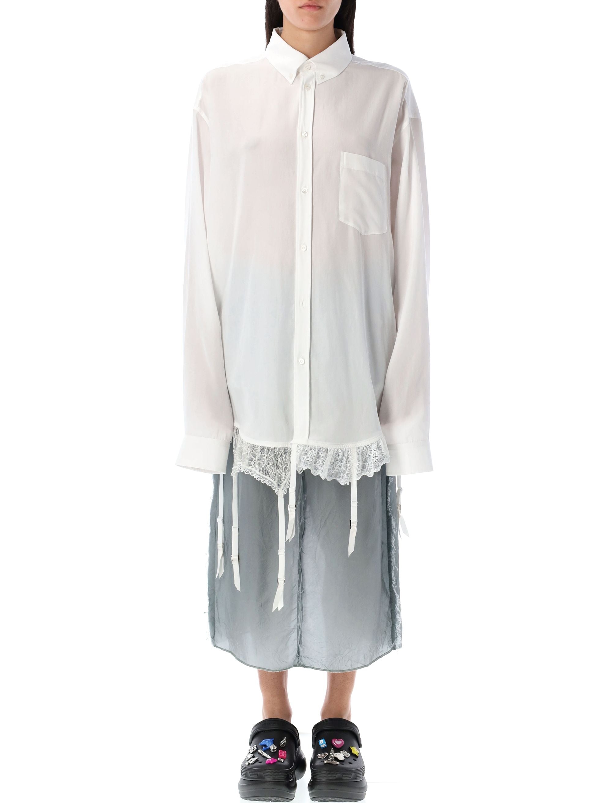 BALENCIAGA Oversized Lyocell Lingerie Shirt