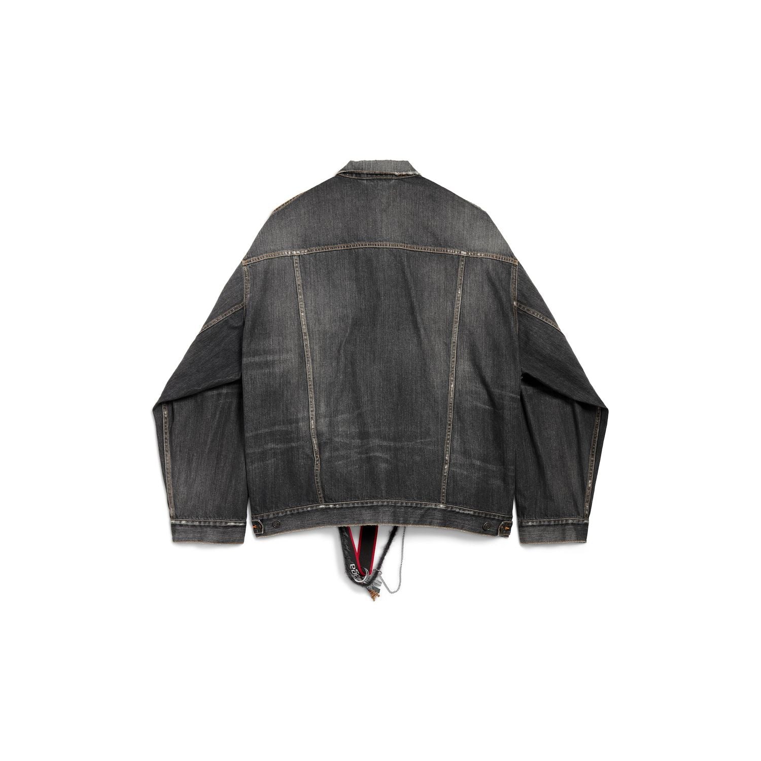 BALENCIAGA Oversized Denim Jacket with Vintage Effect - Available in Multiple Sizes