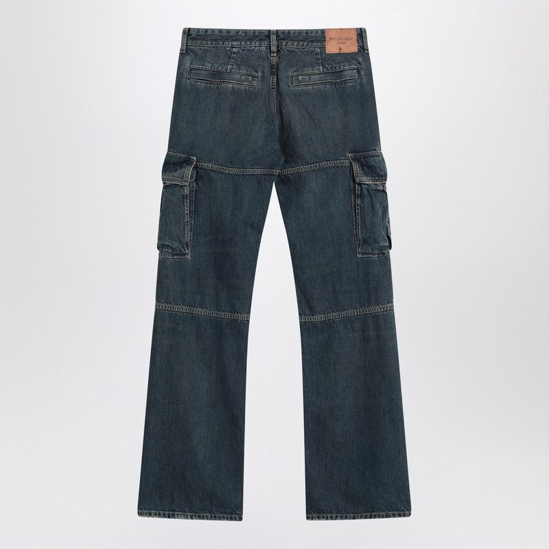 BALENCIAGA Cargo Regular Jeans with Faded Effect