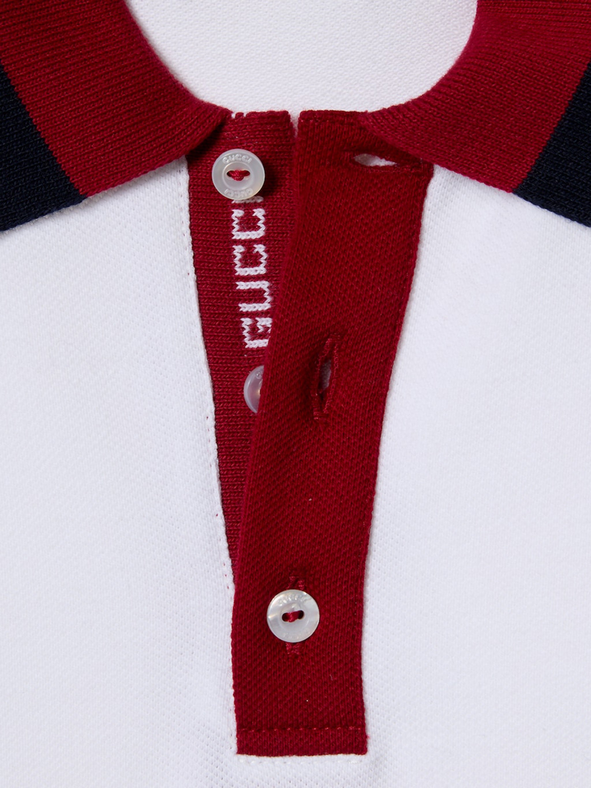 GUCCI KIDS Cotton Polo Shirt with Web for Boys