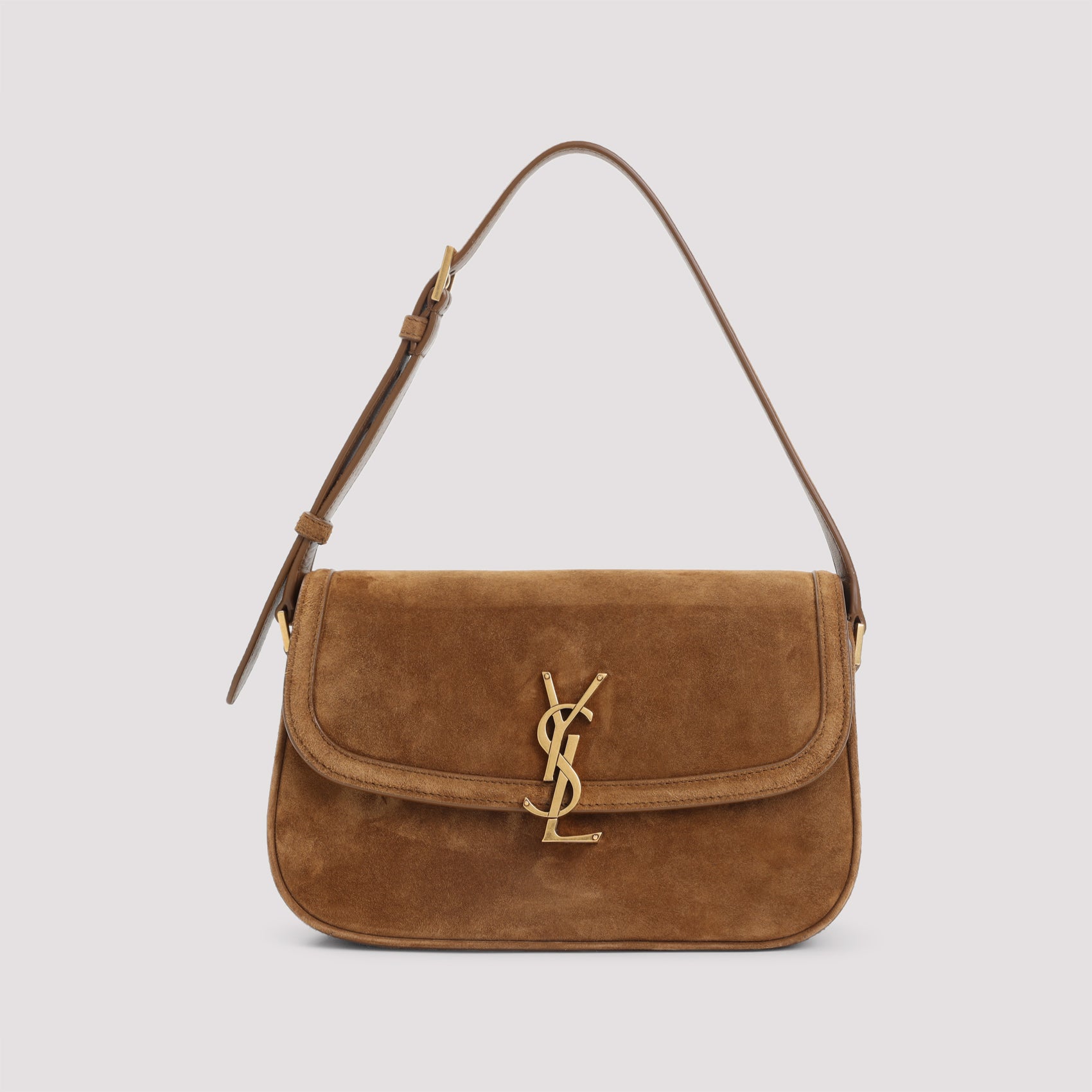 SAINT LAURENT Medium Suede Shoulder Handbag