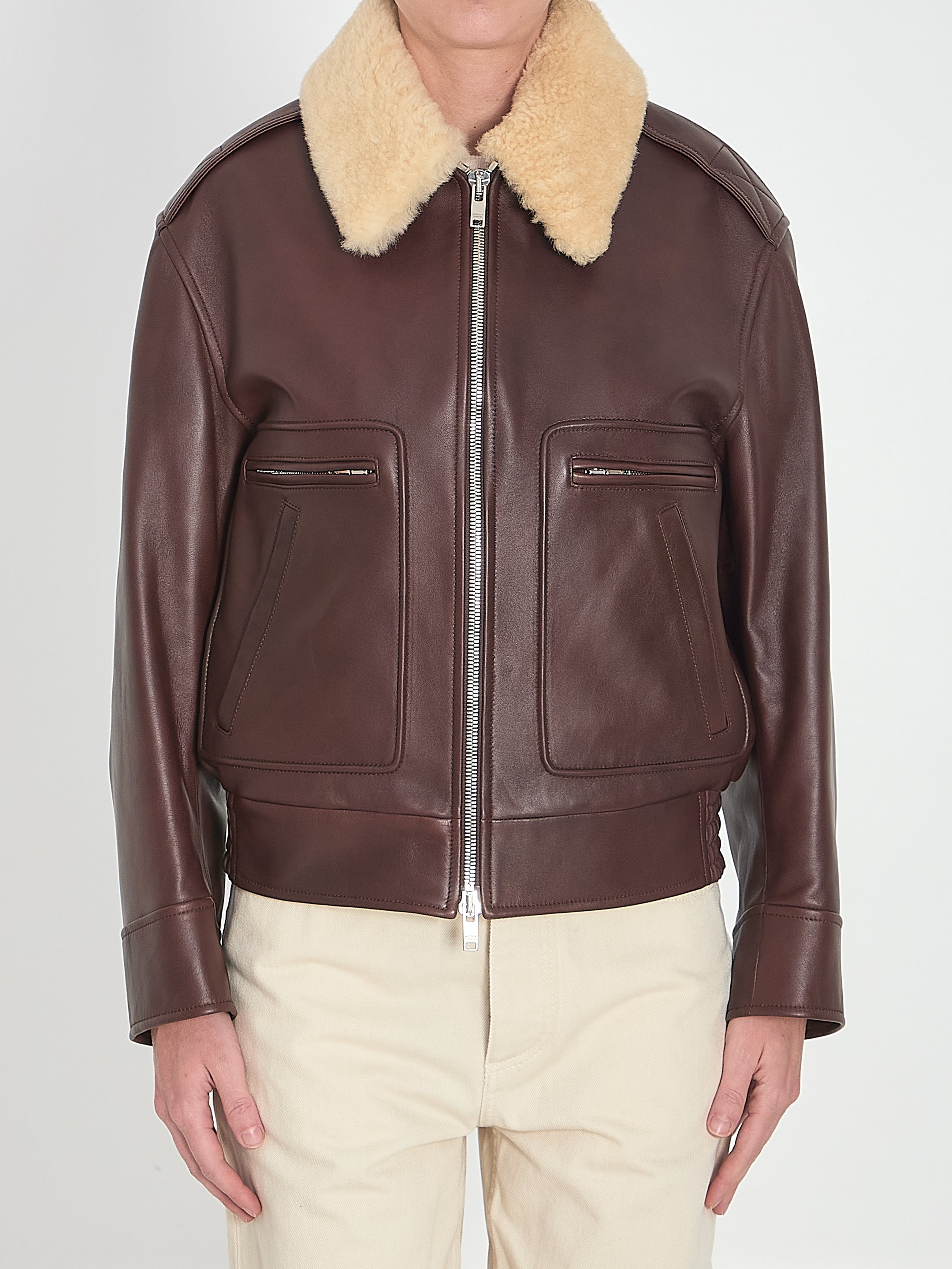 BOTTEGA VENETA Padded Leather Blouson - Regular Fit