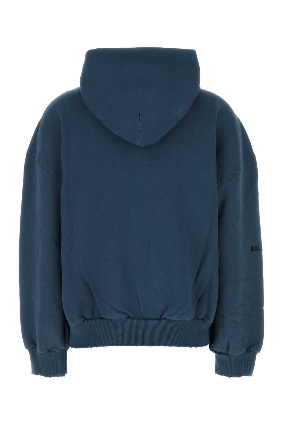 BALENCIAGA Full Zip Hoodie with Localized Ripping - Women’s FW25
