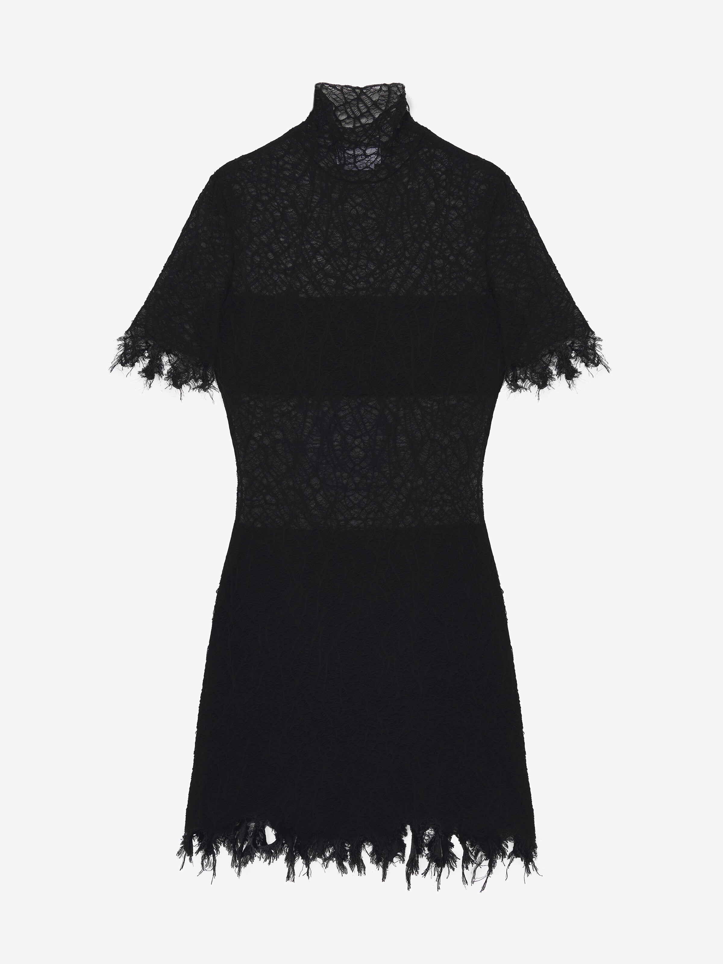 ALEXANDER MCQUEEN Elegant High Neck Mini Dress