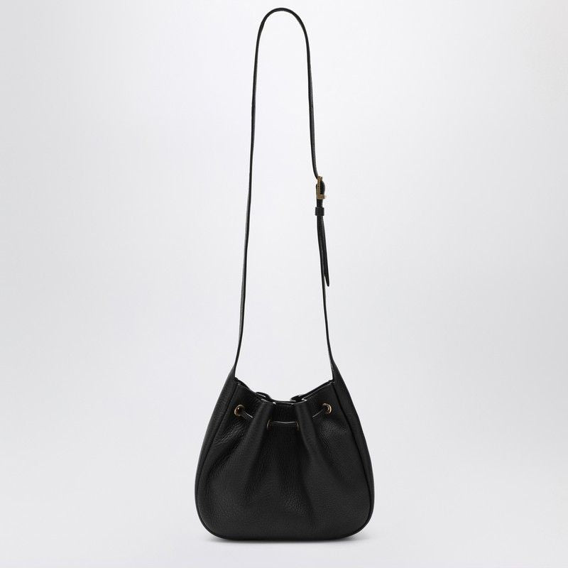SAINT LAURENT Mini Hammered Leather Hobo Handbag