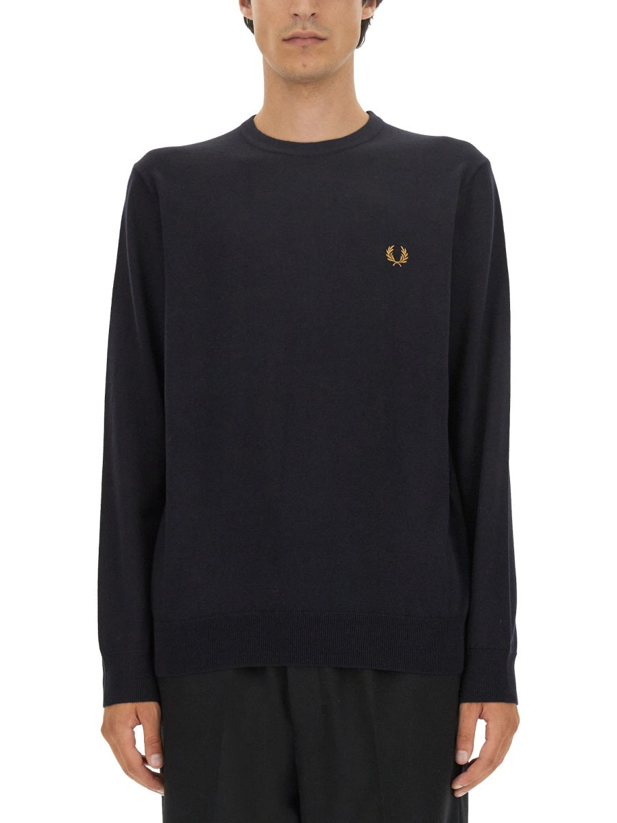 FRED PERRY Embroidered Logo T-Shirt - Regular Fit Size L