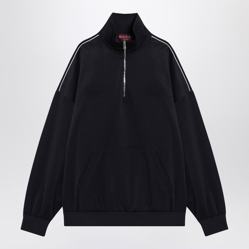 GUCCI Men's Technical Zip-Collar Sweatshirt