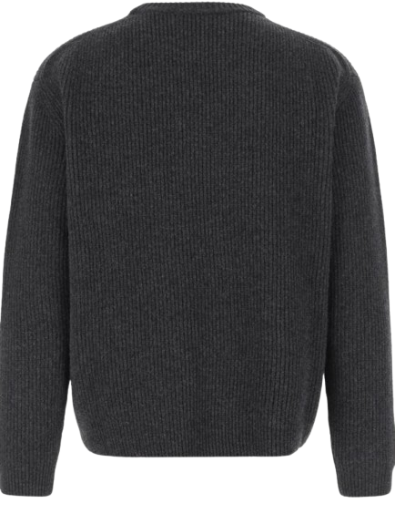 GUCCI Ribbed Sweater with Embroidered Logo