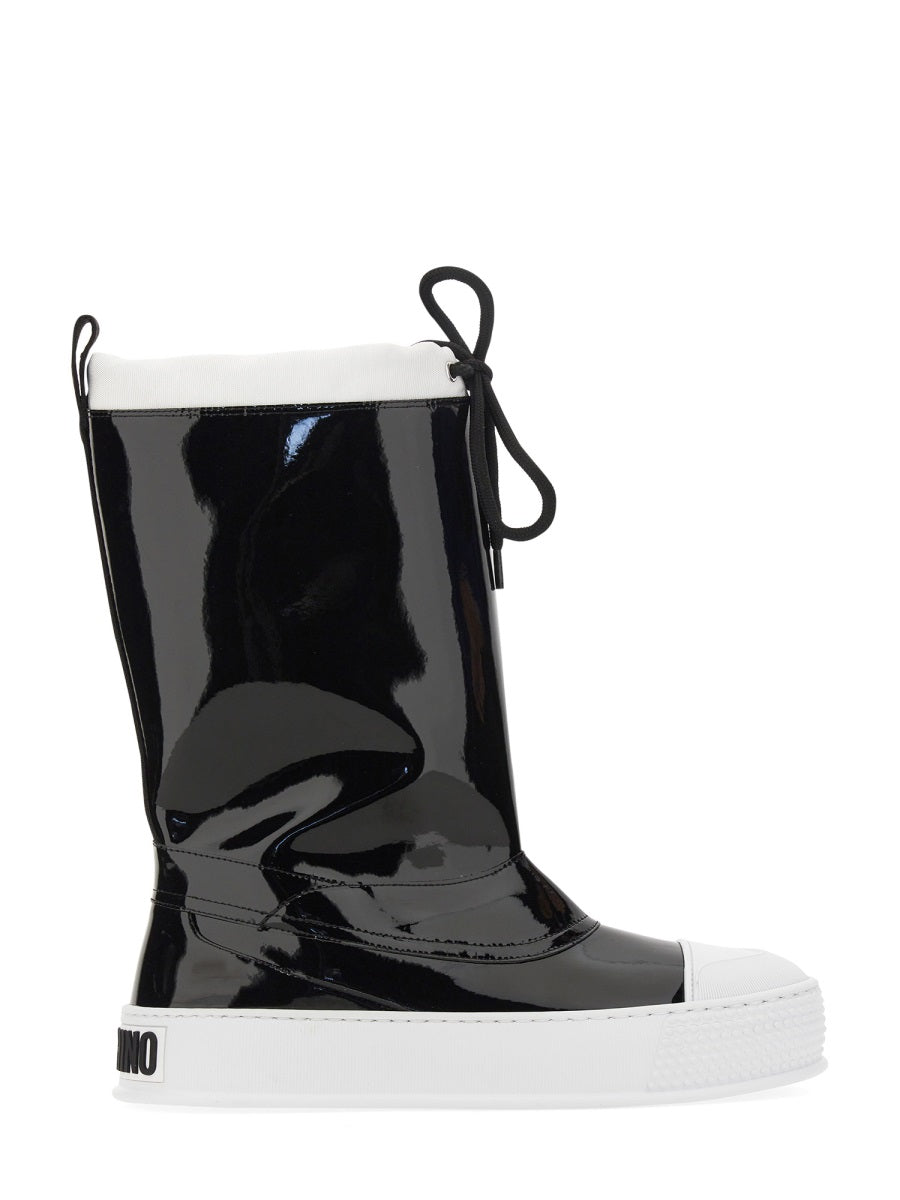 MOSCHINO Statement Logo Boots for Women - Size Available