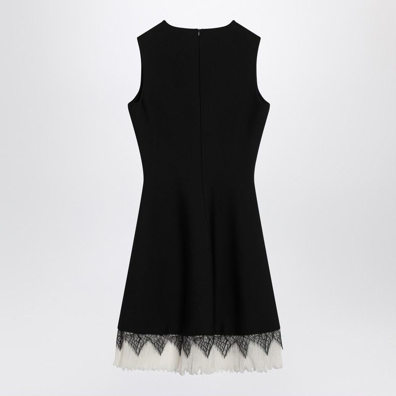 ALEXANDER MCQUEEN Sleeveless Mini Dress with Spiderweb Lace Details