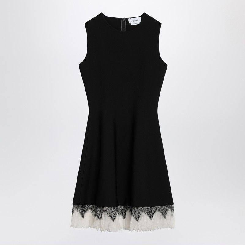 ALEXANDER MCQUEEN Sleeveless Mini Dress with Spiderweb Lace Details