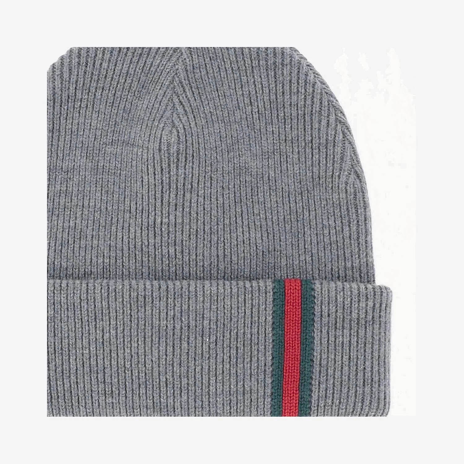 GUCCI Web Detail Wool Beanie for Men