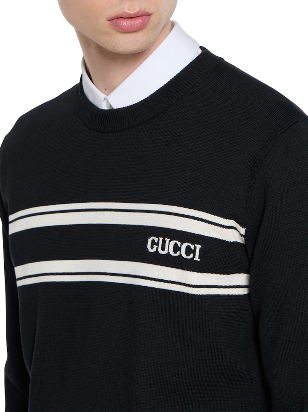 GUCCI Logo Crewneck Sweater for Men - FW25