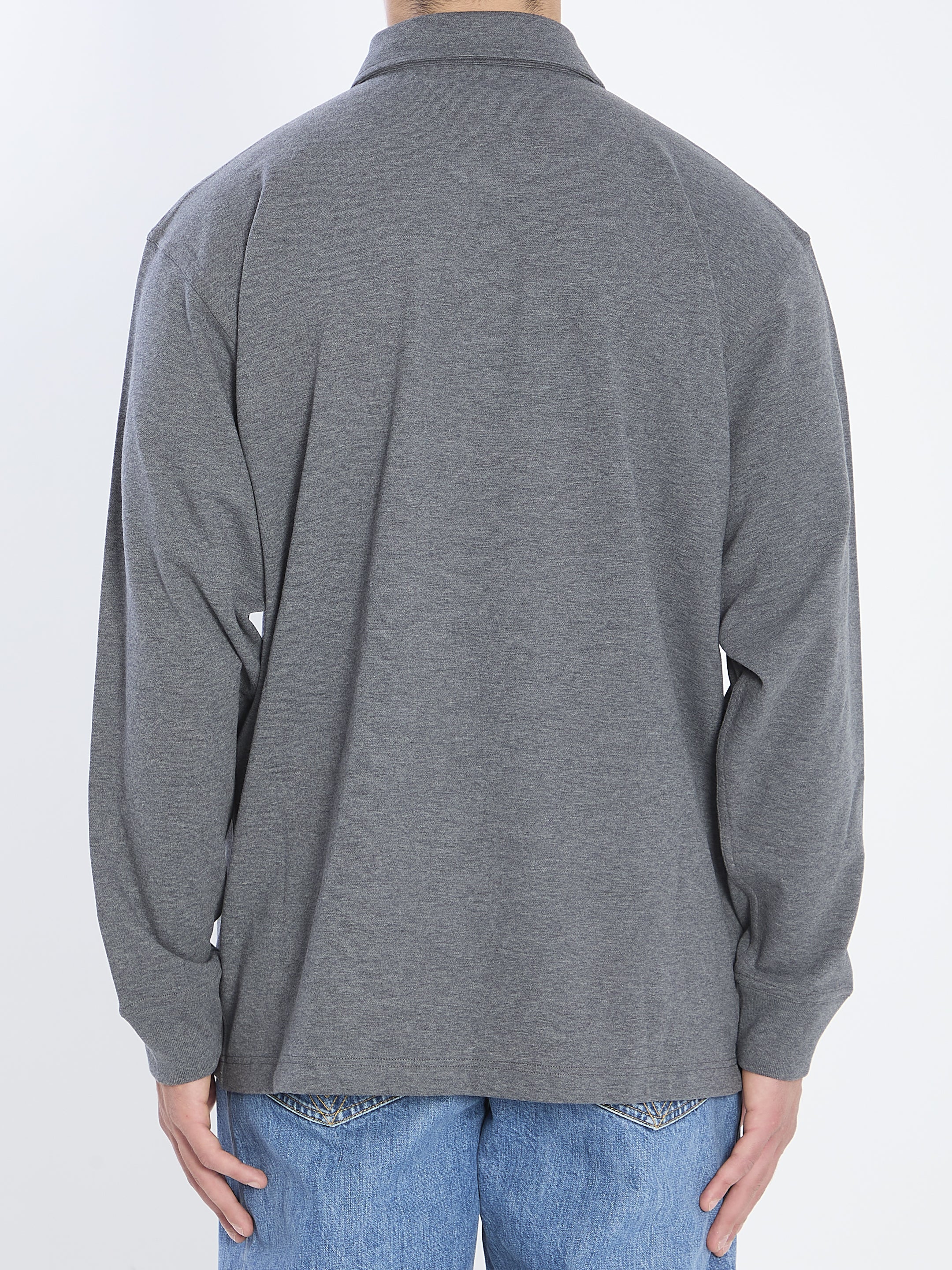 BOTTEGA VENETA Double-Layered Cotton Polo Shirt - Size L