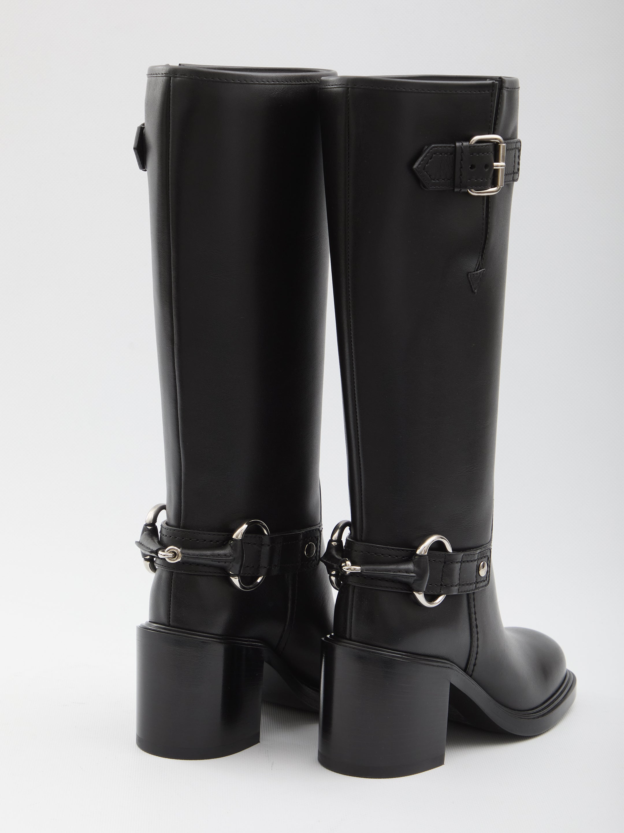 GUCCI Smooth Leather Knee-High Boot - 7 cm Heel
