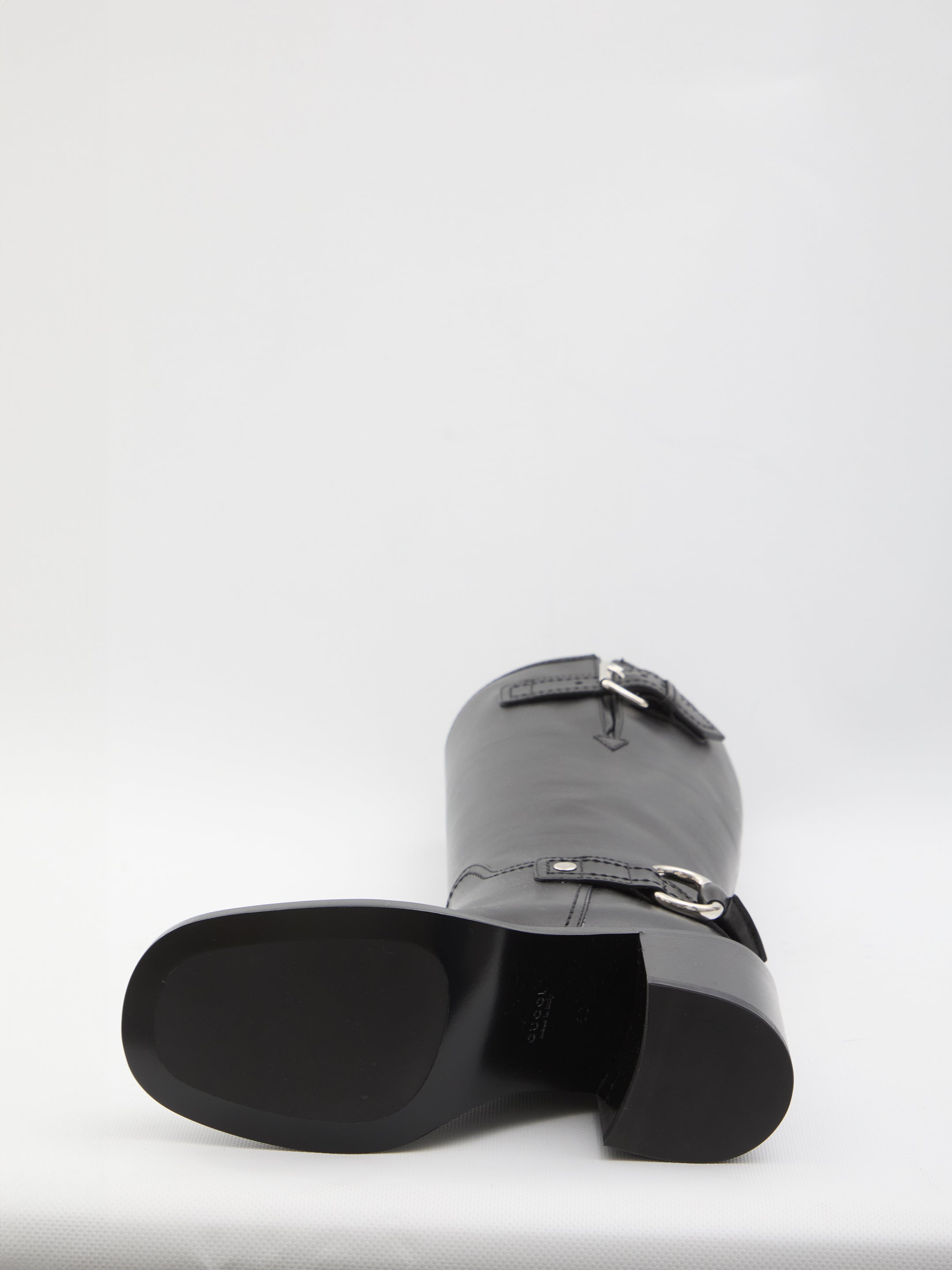 GUCCI Smooth Leather Knee-High Boot - 7 cm Heel