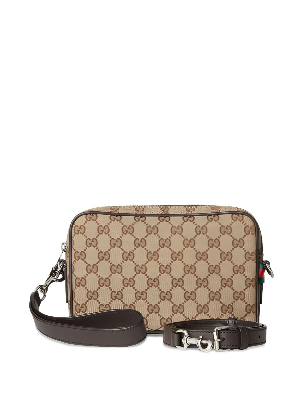 GUCCI Printed Fabric Clutch Crossbody Handbag for Men - FW25