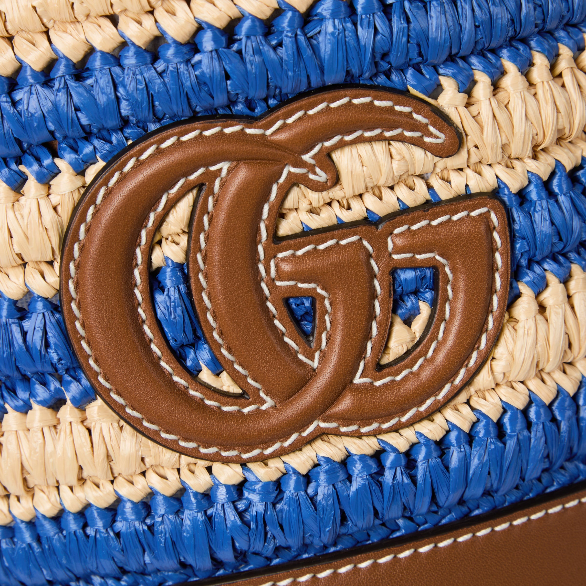 GUCCI Woven Mini Bucket Handbag