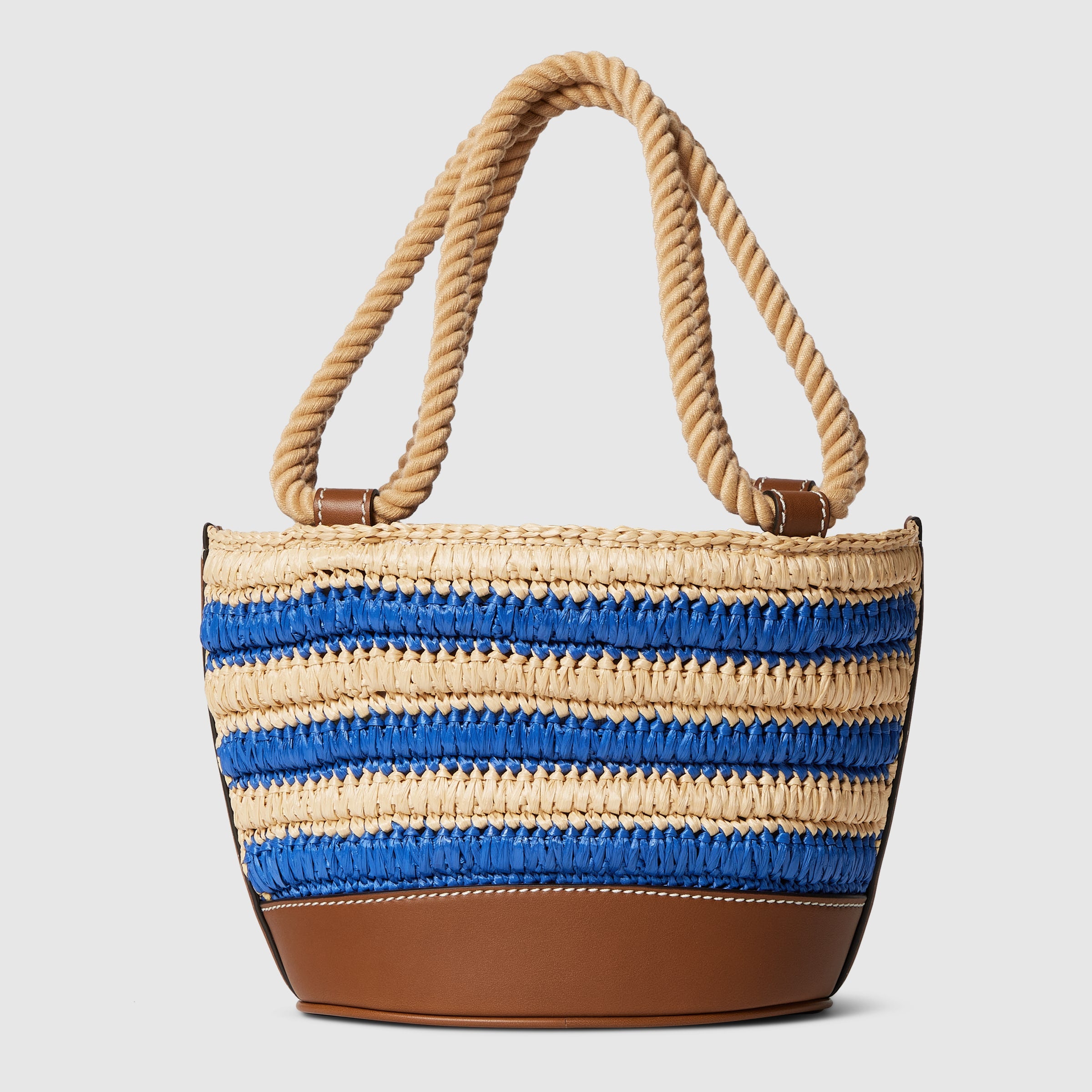 GUCCI Woven Mini Bucket Handbag