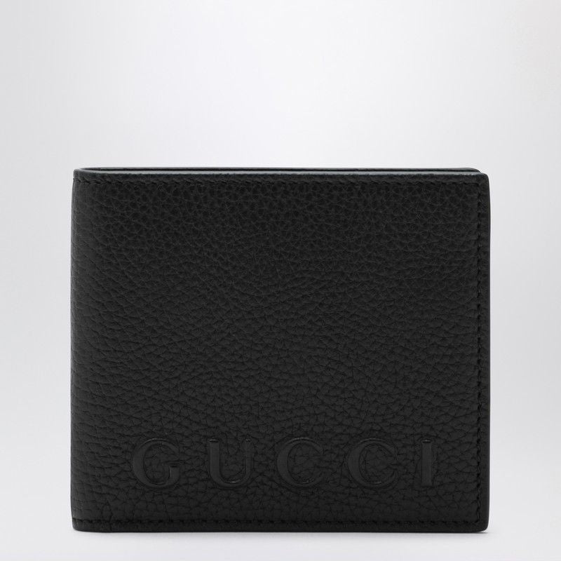 GUCCI Men's Mini Bi-Fold Wallet in Grained Leather