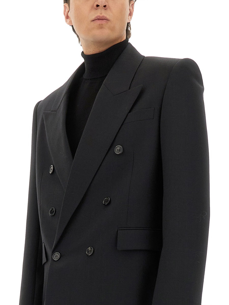 SAINT LAURENT Double-Breasted Wool Jacket - Size 48 IT