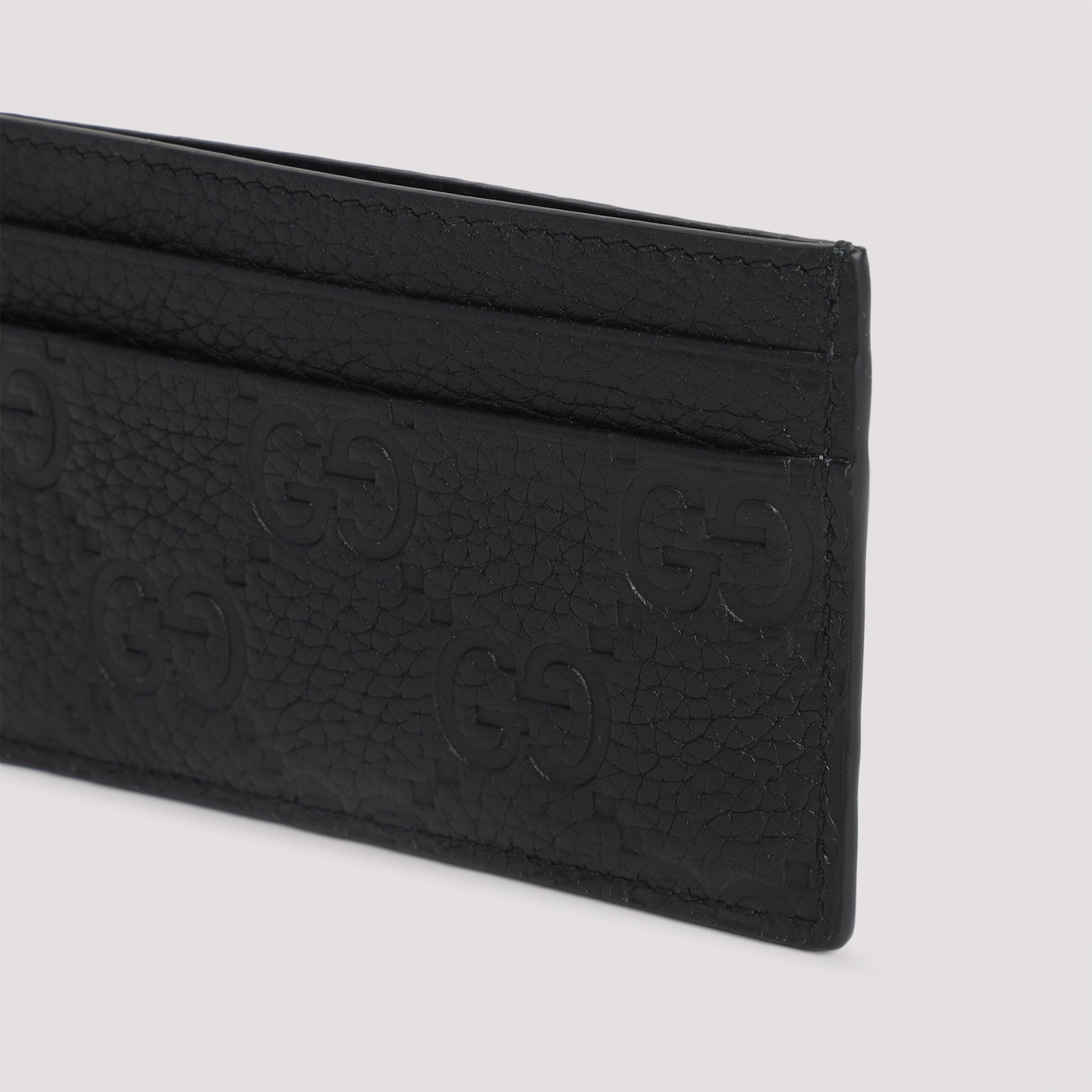 GUCCI Mini Embossed Leather Card Case