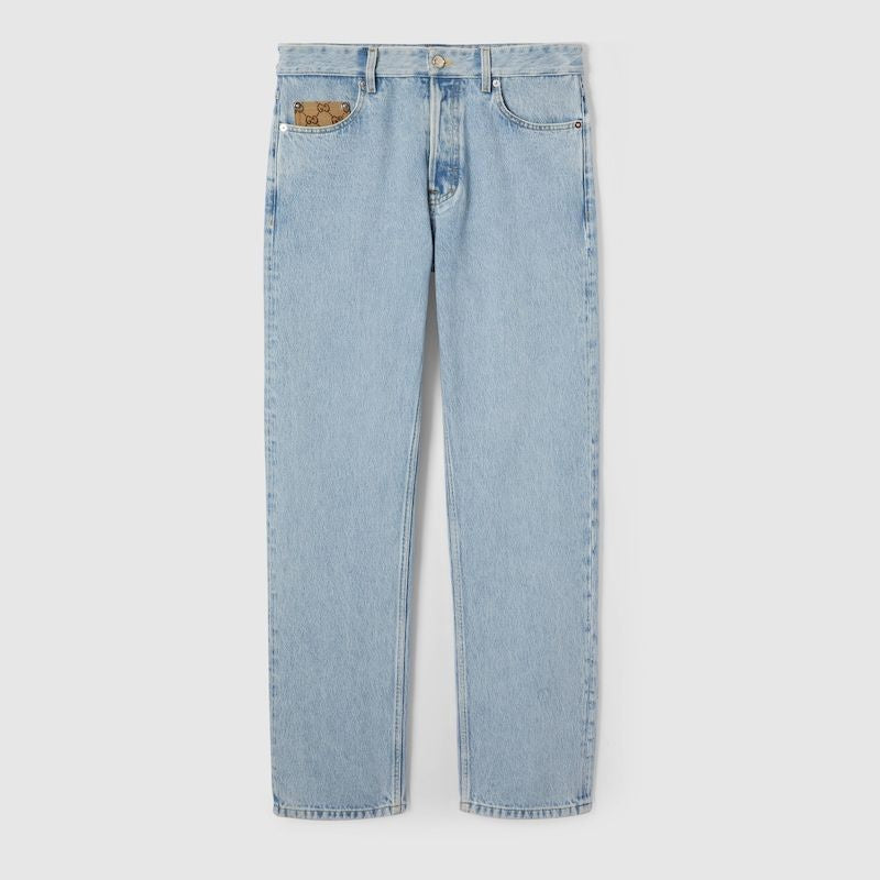 GUCCI Classic Denim Cotton Jeans for Men