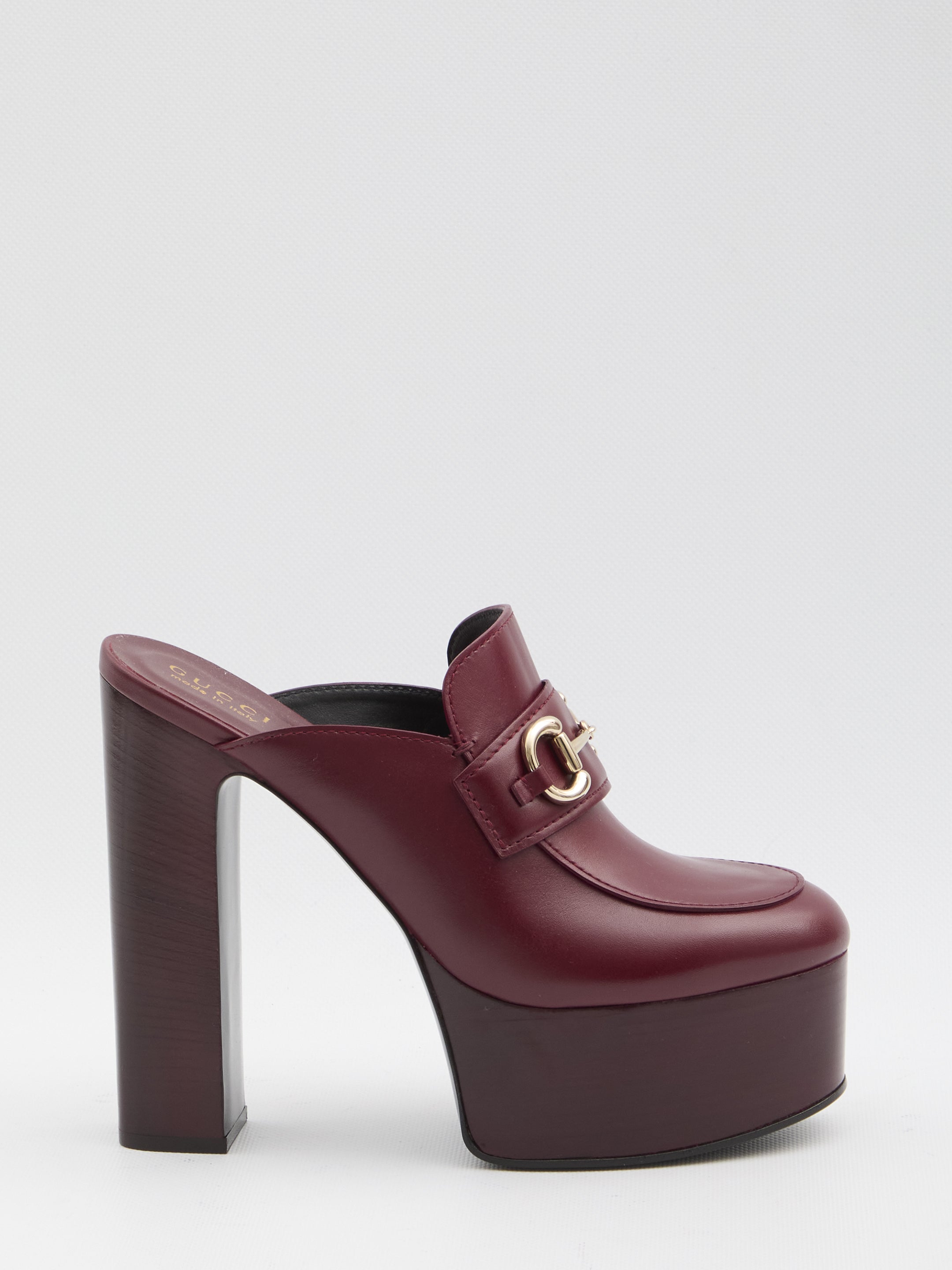 GUCCI Platform Flat with Horsebit - 14.5 cm Heel Height