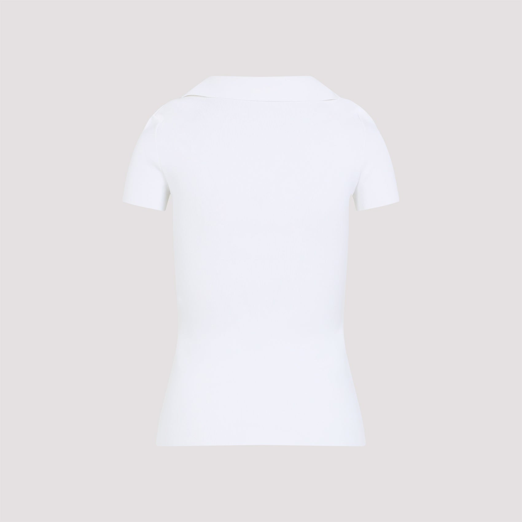 BALENCIAGA Ribbed V-Neck Short-Sleeved Polo Shirt