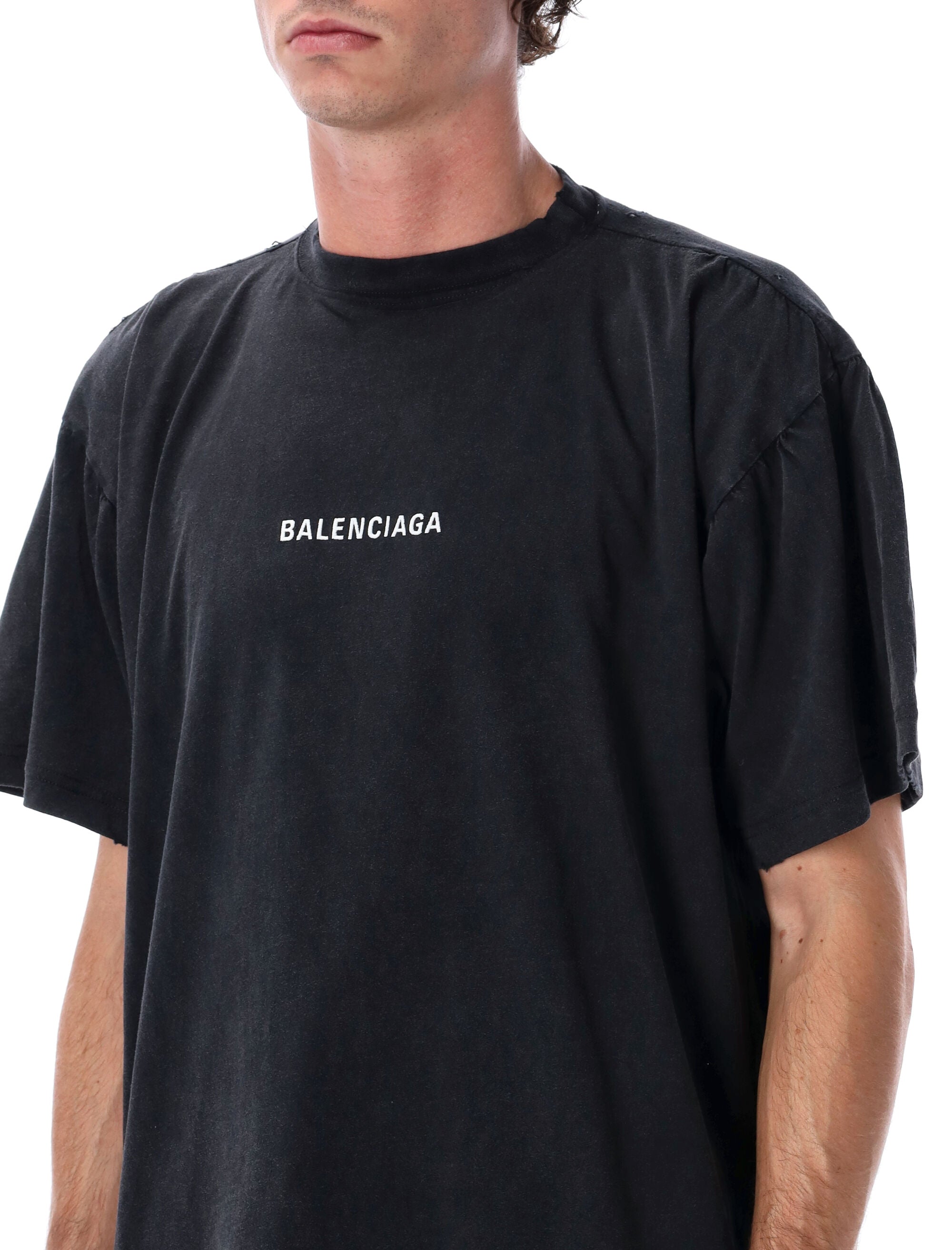 BALENCIAGA Men's Back Double T-Shirt - Size 2