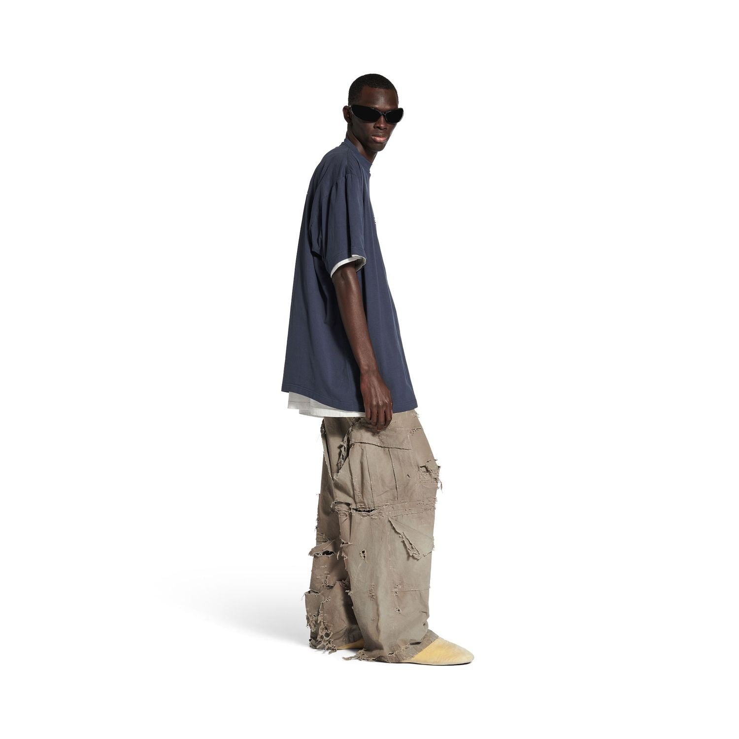 BALENCIAGA Oversized Double T-Shirt with Political Campaign Print - FW25