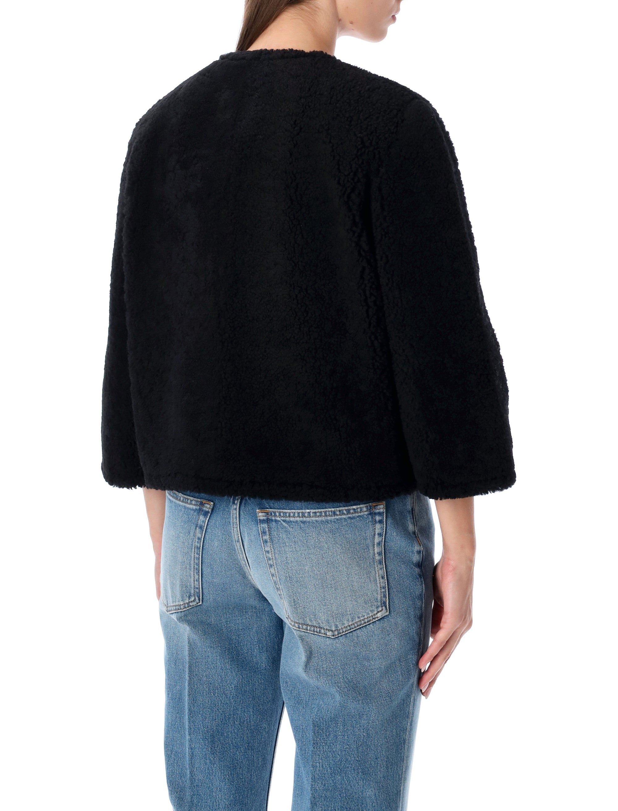 GUCCI Shearling Jacket with Horsebit Details - Size 42