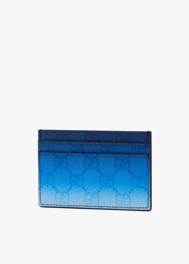 GUCCI Printed Canvas Mini Card Holder