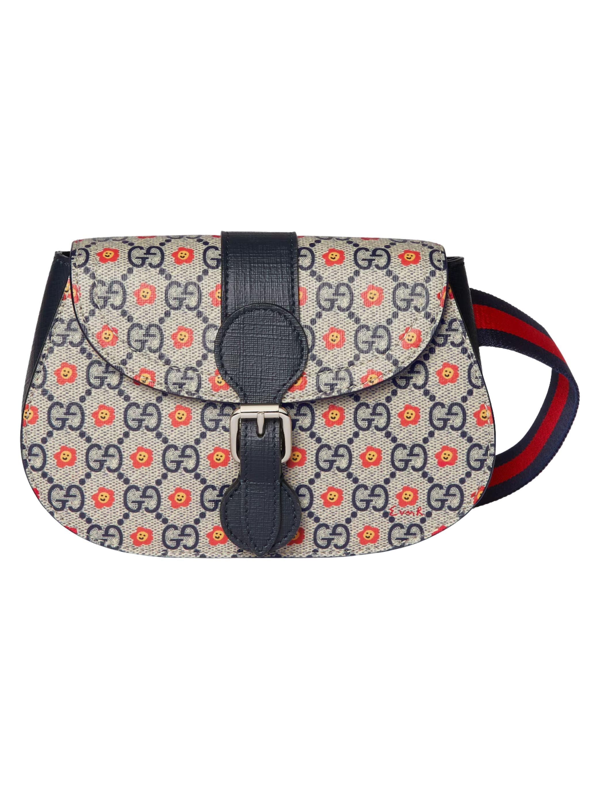 GUCCI KIDS Junior Mini Handbag with Supreme Flowers Design