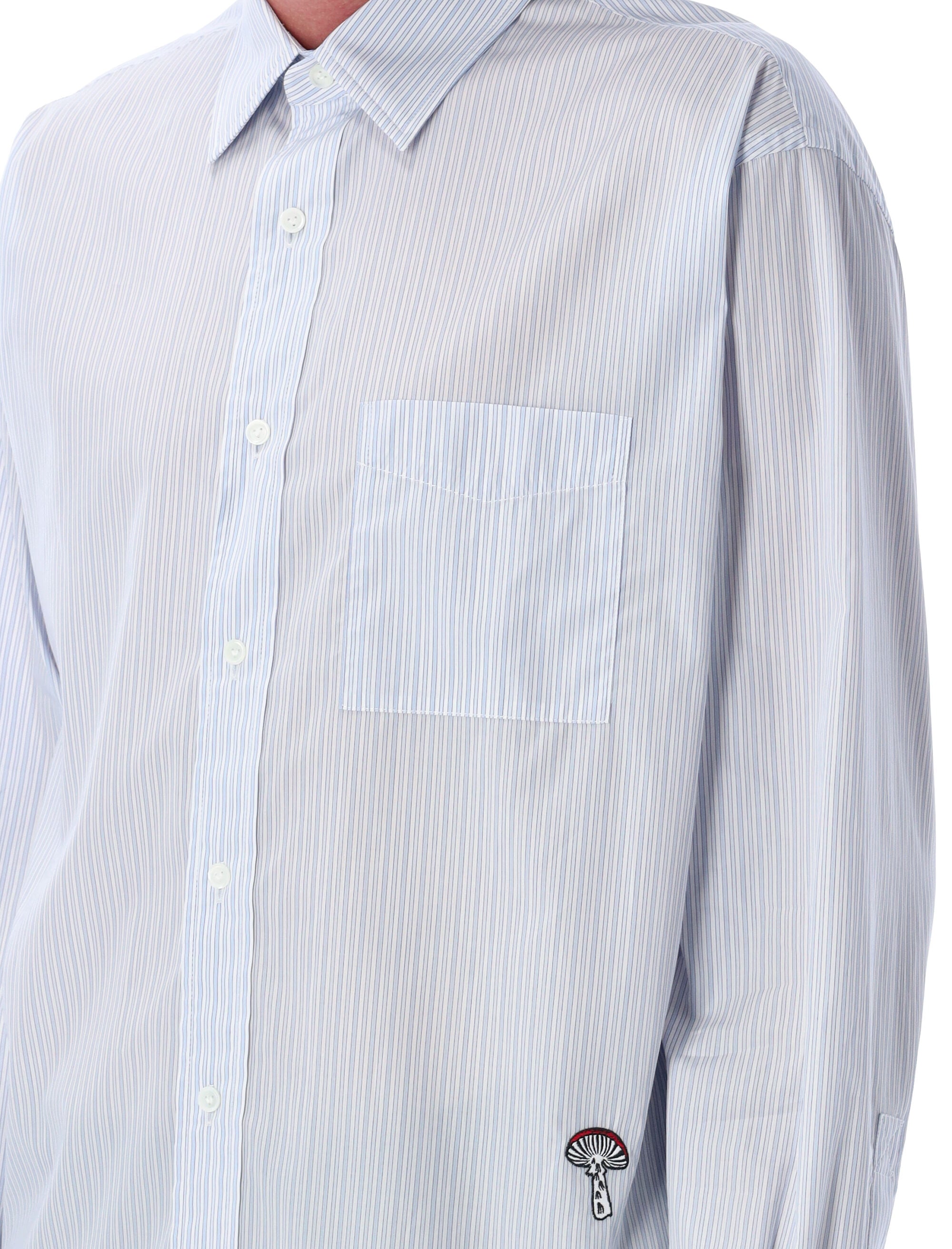 BOTTEGA VENETA Men's Stripe Cotton Poplin Shirt - Size 48