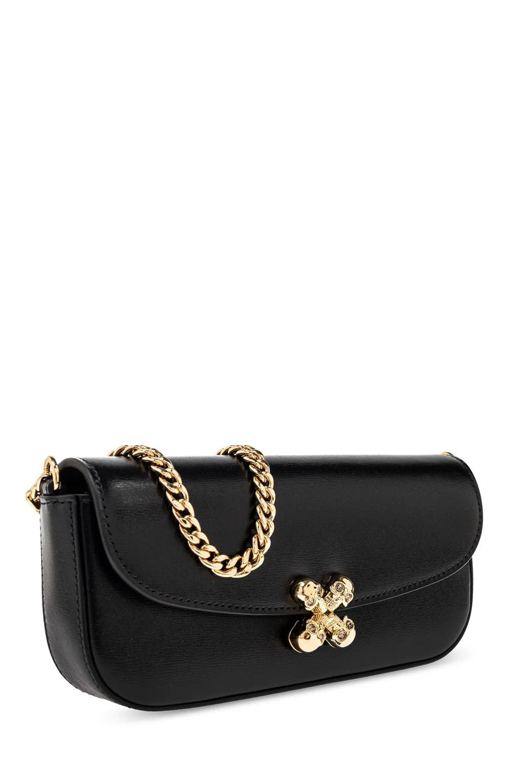 ALEXANDER MCQUEEN Mini Healthier Skull Flower Crossbody Handbag