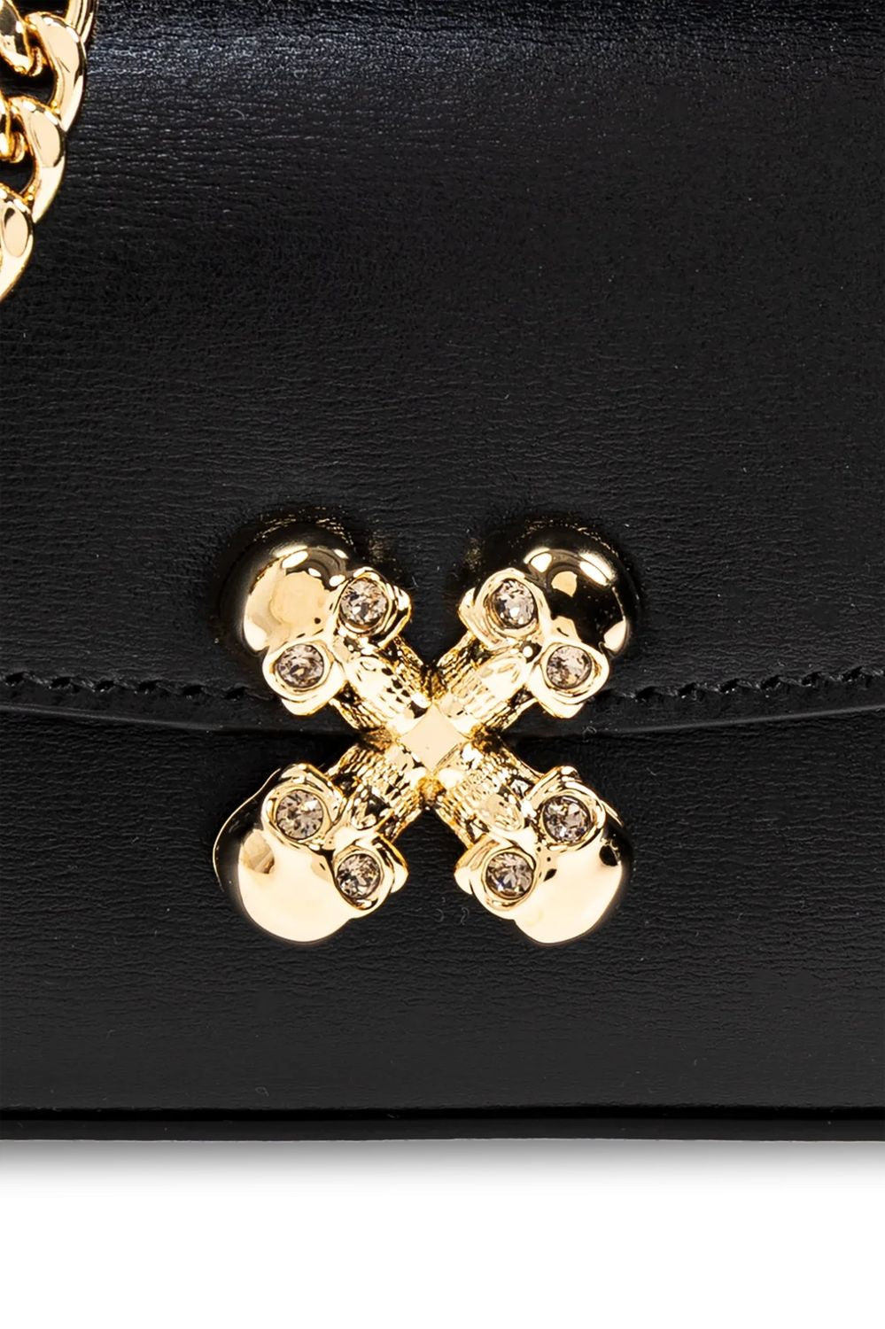 ALEXANDER MCQUEEN Mini Healthier Skull Flower Crossbody Handbag