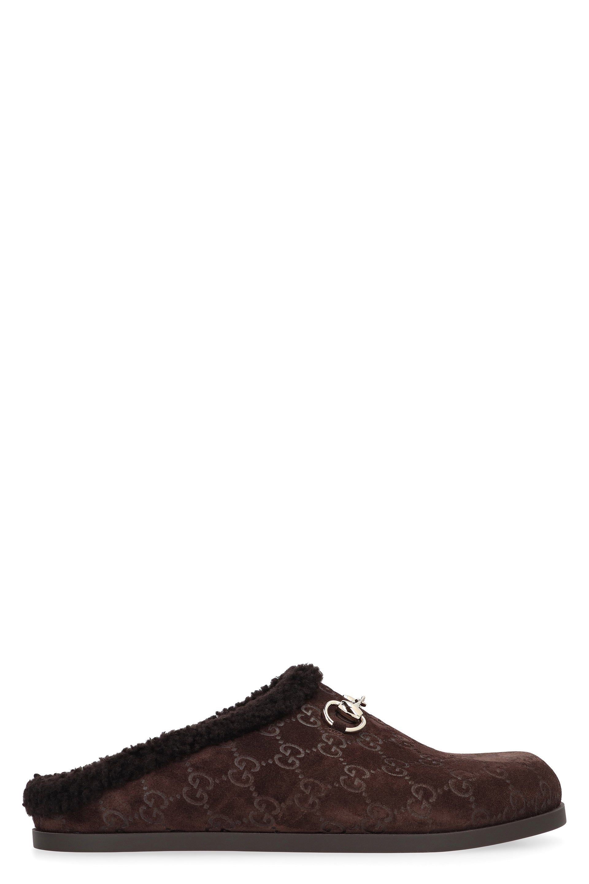 GUCCI Suede GG Slide Sandals for Women