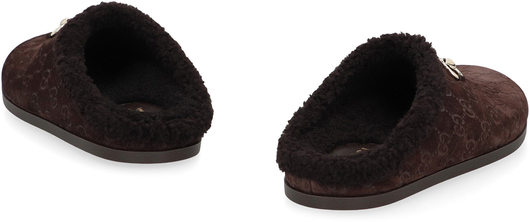 GUCCI Suede GG Slide Sandals for Women