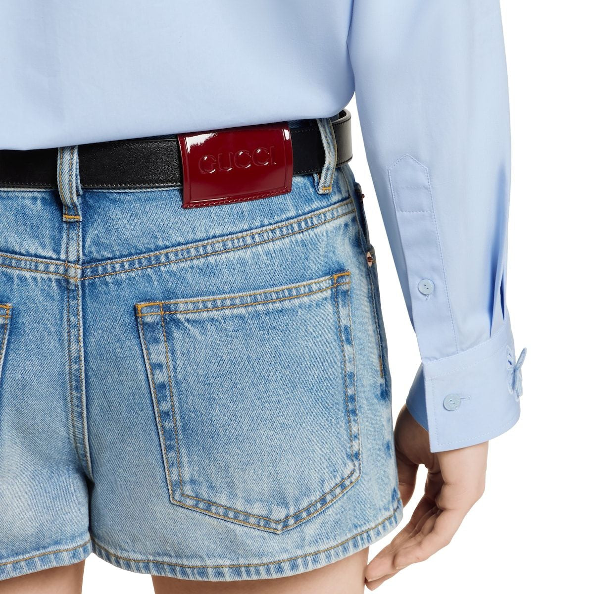 GUCCI Cotton Denim Shorts for Women