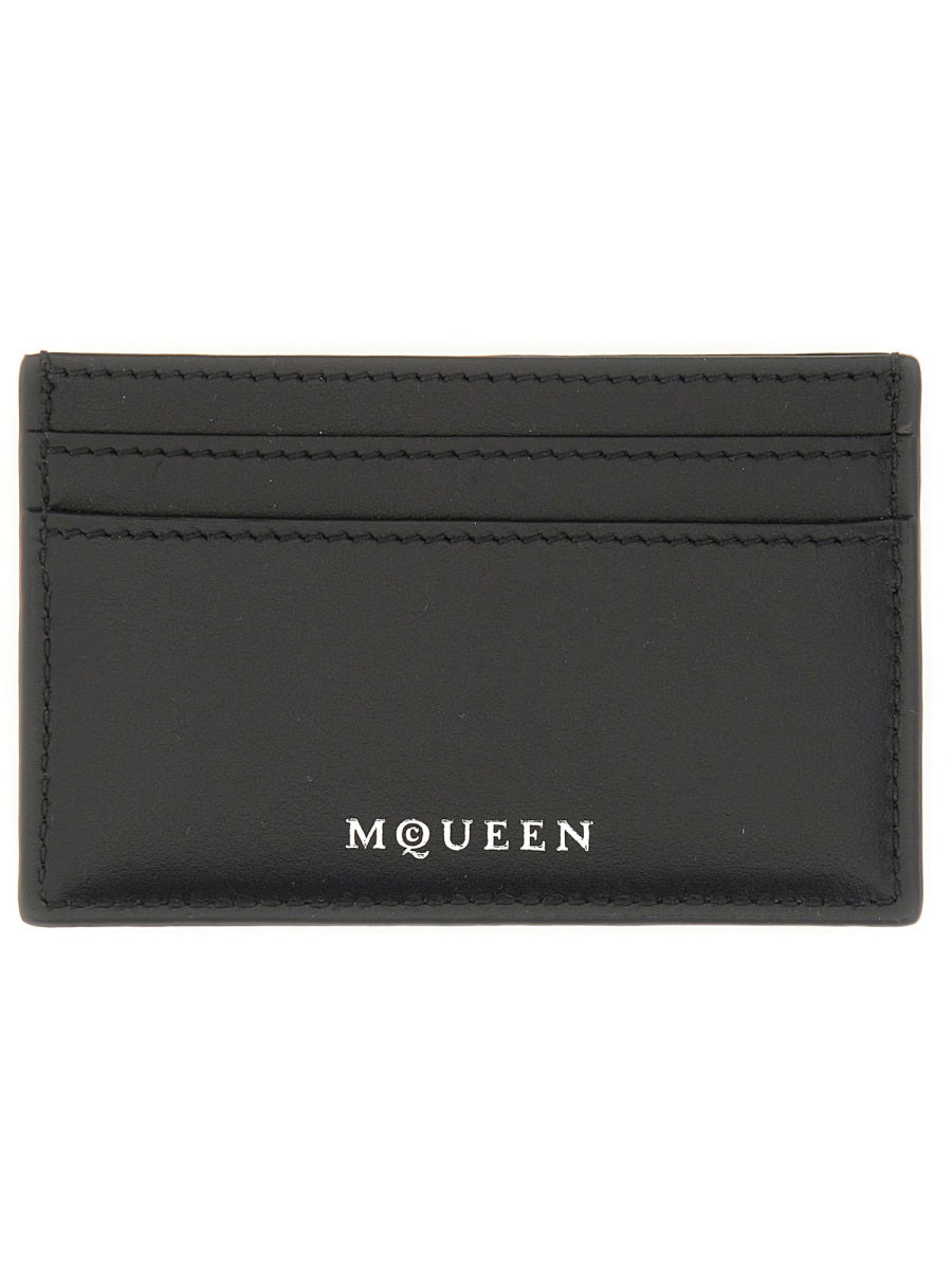 ALEXANDER McQUEEN Mini Skull Leather Card Holder