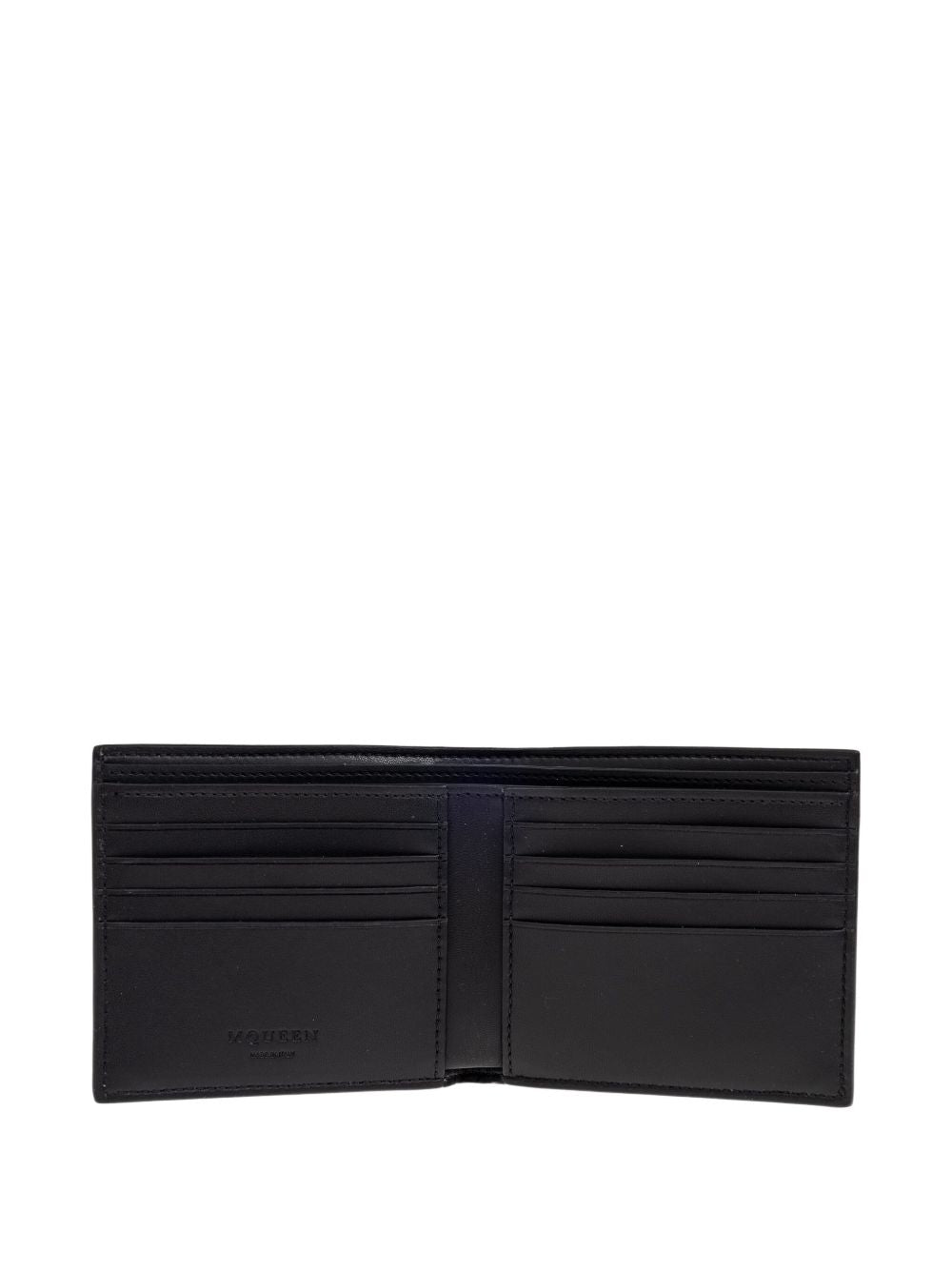 ALEXANDER MCQUEEN Men's Skull Motif Mini Leather Wallet