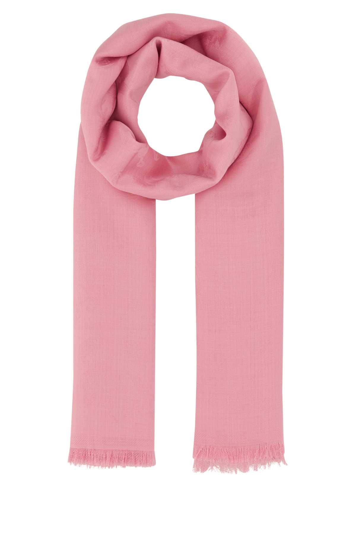ALEXANDER MCQUEEN Wool Blend Foulard Style Scarf